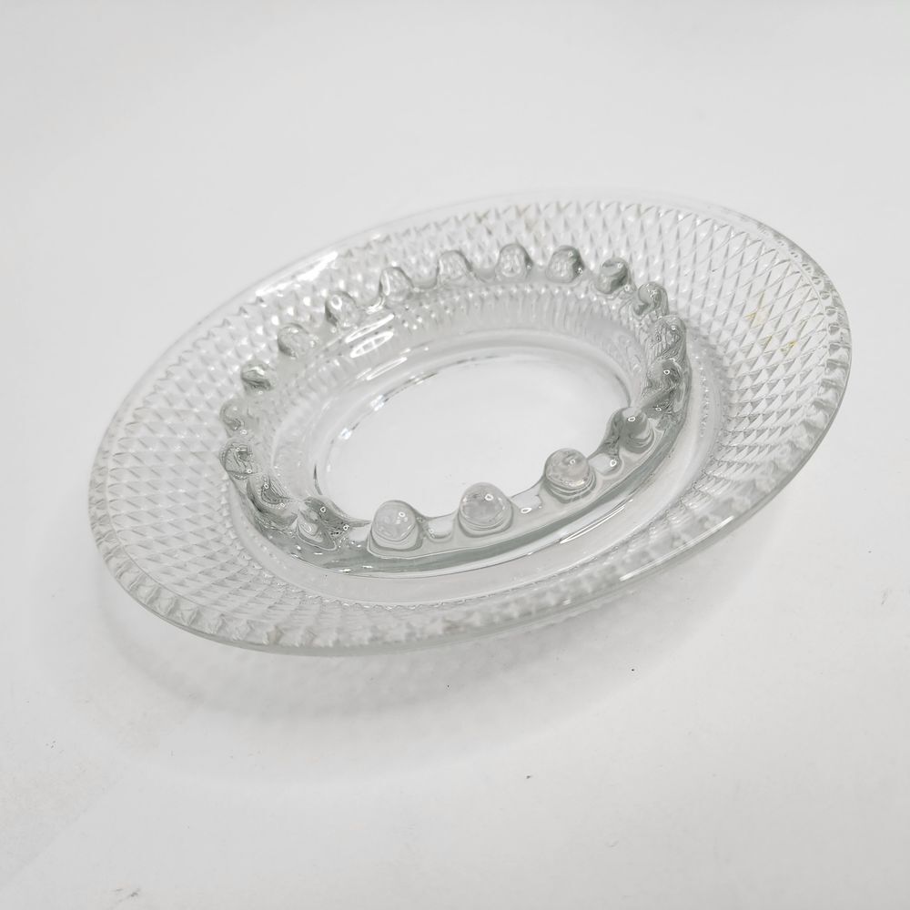 Hobnail Ashtray Clear Glass Vintage